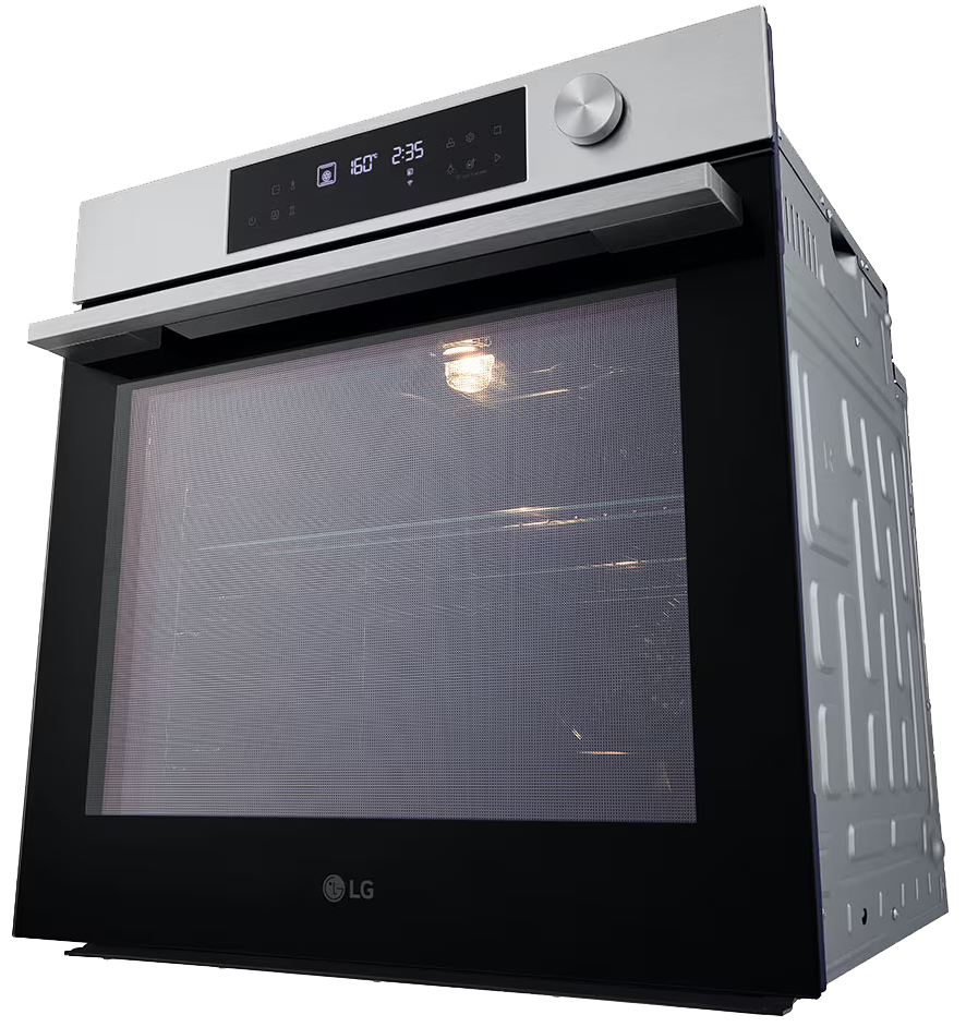 LG Insta View Built-in Oven, 60 cm, Electric, 76 Liters, Digital Screen, Oven Fan, Stainless steel, Made in Korea, WSED7613S