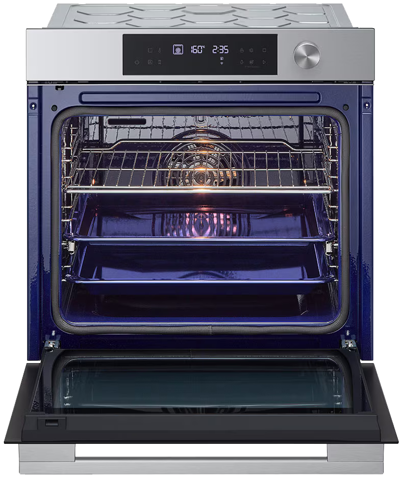 LG Insta View Built-in Oven, 60 cm, Electric, 76 Liters, Digital Screen, Oven Fan, Stainless steel, Made in Korea, WSED7613S