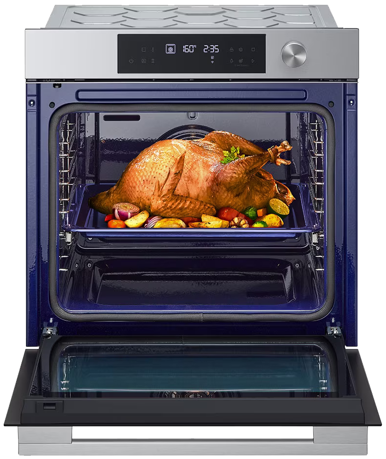 LG Insta View Built-in Oven, 60 cm, Electric, 76 Liters, Digital Screen, Oven Fan, Stainless steel, Made in Korea, WSED7613S