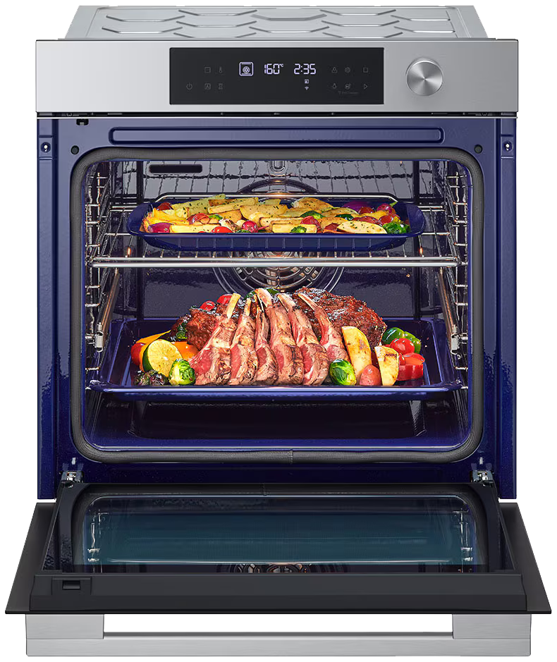 LG Insta View Built-in Oven, 60 cm, Electric, 76 Liters, Digital Screen, Oven Fan, Stainless steel, Made in Korea, WSED7613S