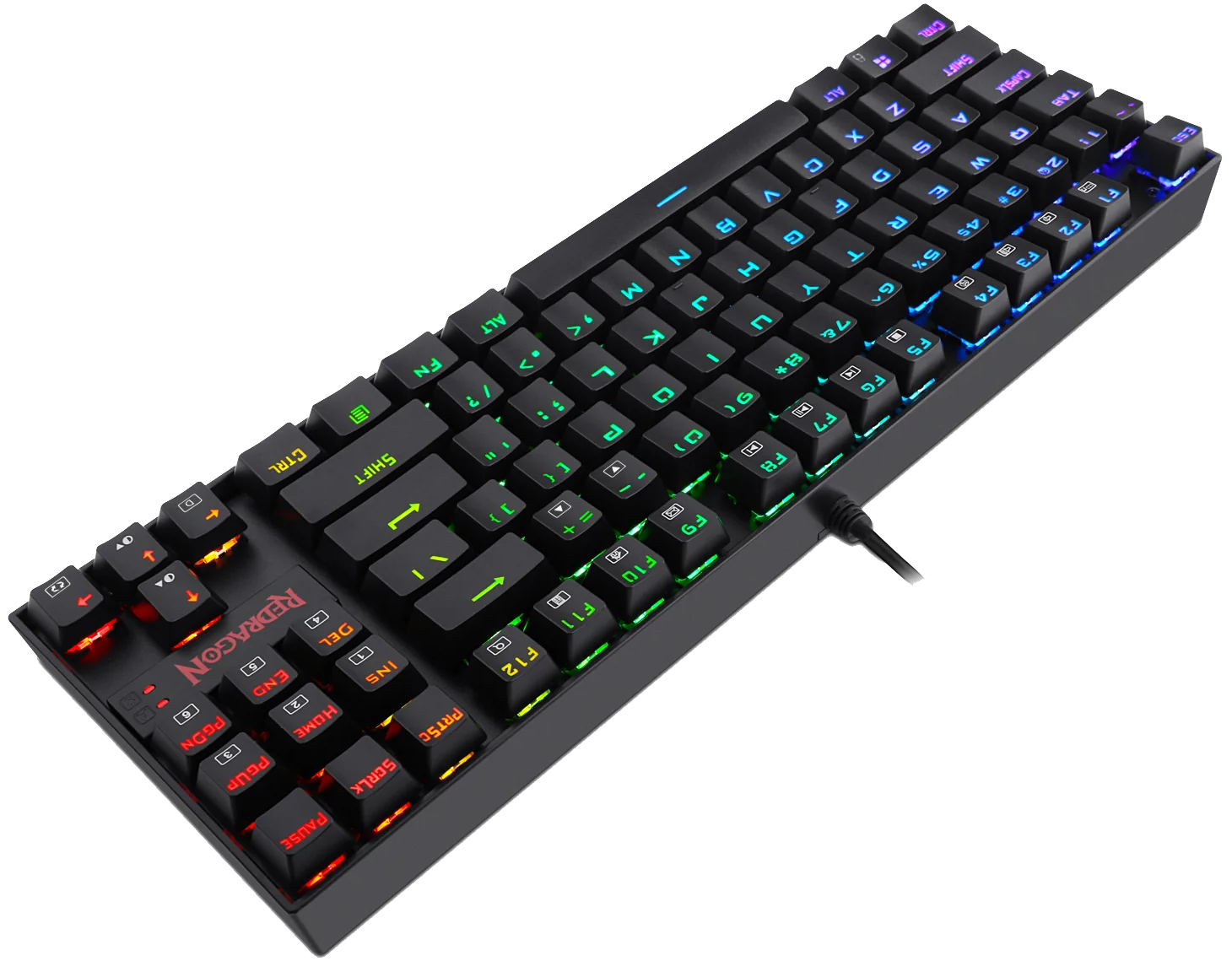 Redragon Kumara Mechanical Gaming Keyboard , Wired , RGB Led Backlit , Black , K552RGB-1