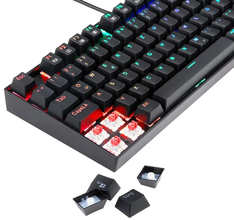 Redragon Kumara Mechanical Gaming Keyboard , Wired , RGB Led Backlit , Black , K552RGB-1