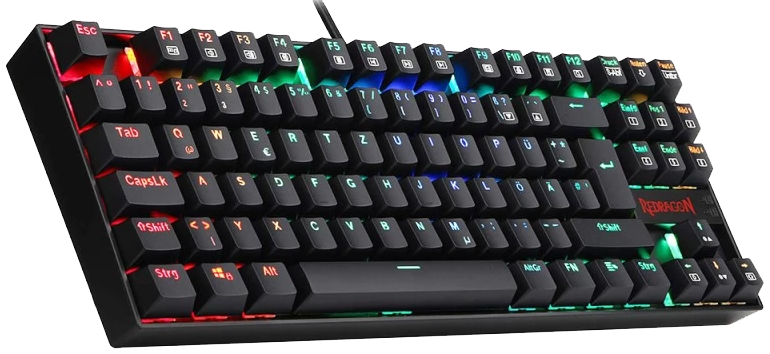 Redragon Kumara Mechanical Gaming Keyboard , Wired , RGB Led Backlit , Black , K552RGB-1