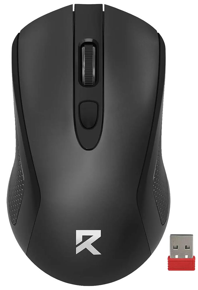 ماوس لاسلكي من ريدراجون ، 4000 نقطة في البوصة ، 2.4 جيجا ، أسود ، ضمان 6 أشهر ، BM-4054
