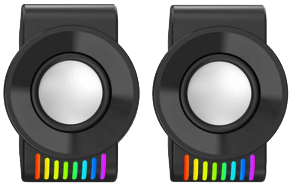 Redragon Wired Speaker, Power 200 W , 2-channel stereo system , RGB Colors ,  Black , GS514