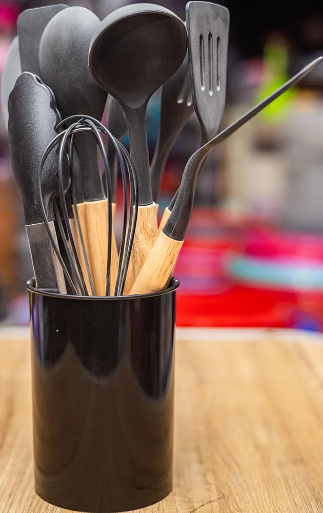 Borak Silicone Spatula Set with Wooden Handle, 12Pcs, Multi Color, Model 1630