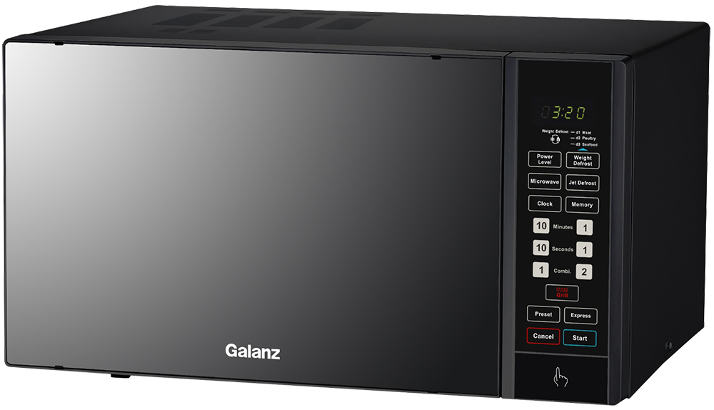 Galanz Microwave, 25 Liter, 900 Watt, Digital Screen, Grill, Black, B-Tech Warranty, D90D25APH7B