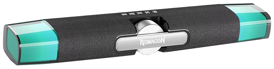 Redragon Wireless Desktop Speakers , RGB Lights , Stereo Soundbar , BT 5.0-USB Mode , Black , GS512