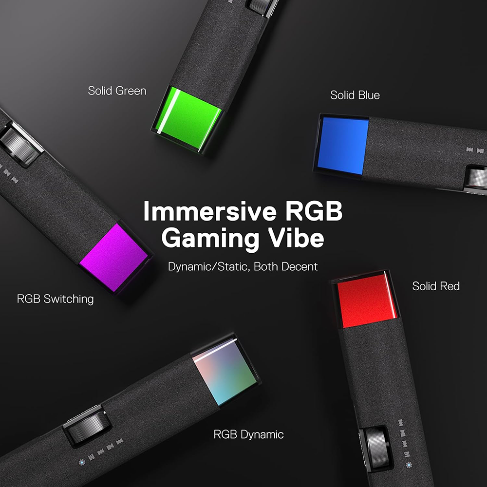 ساوند بار ريدراجون اللاسلكية ، أضواء RGB ، صوت ستيريو ، وضع BT 5.0-USB ، أسود ، GS512