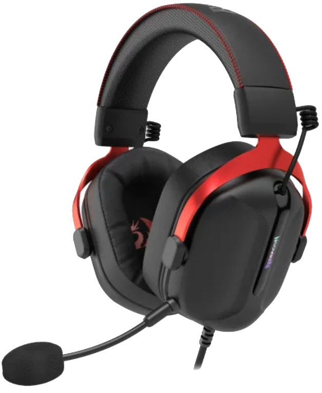 Redragon Cybill Gaming Headphone , 7.1 Surround Sound , Wired with USB , Aluminum Frame , With Mic , Black , H312