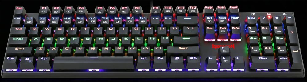 Redragon Mechanical Gaming Keyboard , Wired , RGB Backlit , DIY Mode , 6 Months Warranty , Black , K565R