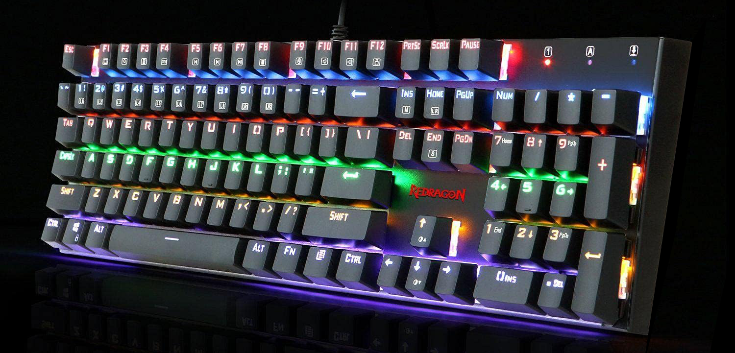 Redragon Mechanical Gaming Keyboard , Wired , RGB Backlit , DIY Mode , 6 Months Warranty , Black , K565R