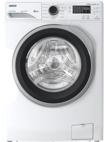 غسالة ملابس فول اوتوماتيك زانوسى  تحميل أمامي ، 7 كيلو ، 1200 لفة ، شاشة ديجيتال ، ابيض باب اسود ، ZWF7240WS5