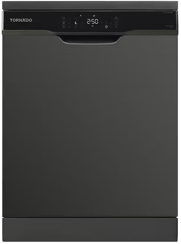 غسالة أطباق تورنيدو ، 12 فرد ، 60 سم ، 8 برامج ، شاشة ديجيتال ، أسود ، TDV-FN128CBK