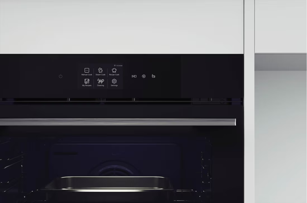 LG Insta View Built-in Oven, 60 cm, Electric, 76 Liters, Digital Screen, Fan, Black × Silver, Korean, WSED7667M