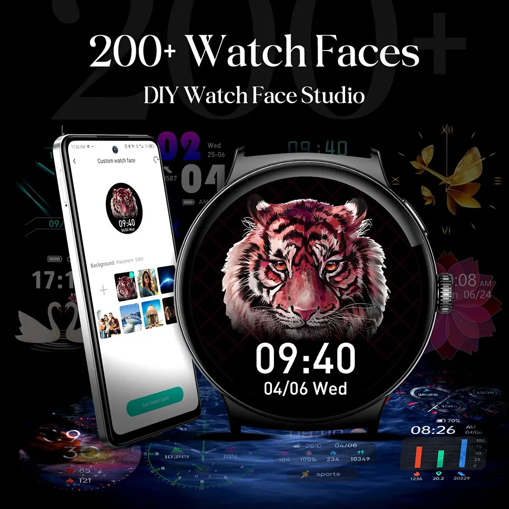 Itel Smart Watch Unicorn 1.43 inch AMOLED touch screen, Water Resistant, 250 mAh Battery, Dark Chrome