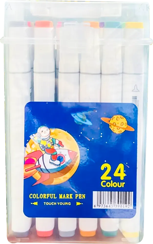 Alcohol Markers 24-Color, Dual Tip, Multi-Color