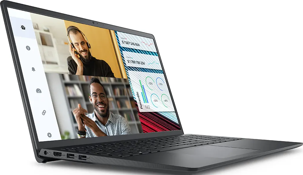 Dell Laptop Vostro 3520 , 12th Gen, Intel Core I7-1255U, 16GB RAM, 512GB SSD Hard Disk ,Intel HD  Integrated Graphics Card, 15.6 Inch FHD Display, DOS, Black