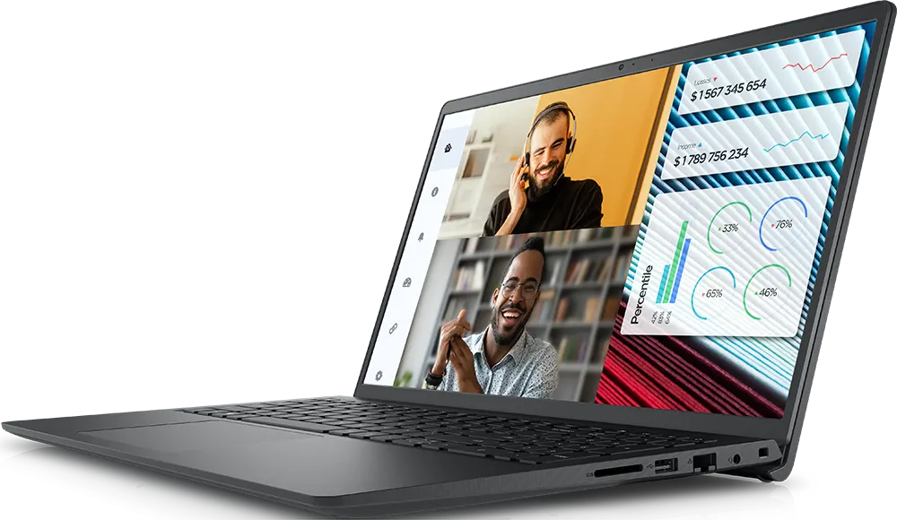 Dell Laptop Vostro 3520 , 12th Gen, Intel Core I7-1255U, 16GB RAM, 512GB SSD Hard Disk ,Intel HD  Integrated Graphics Card, 15.6 Inch FHD Display, DOS, Black