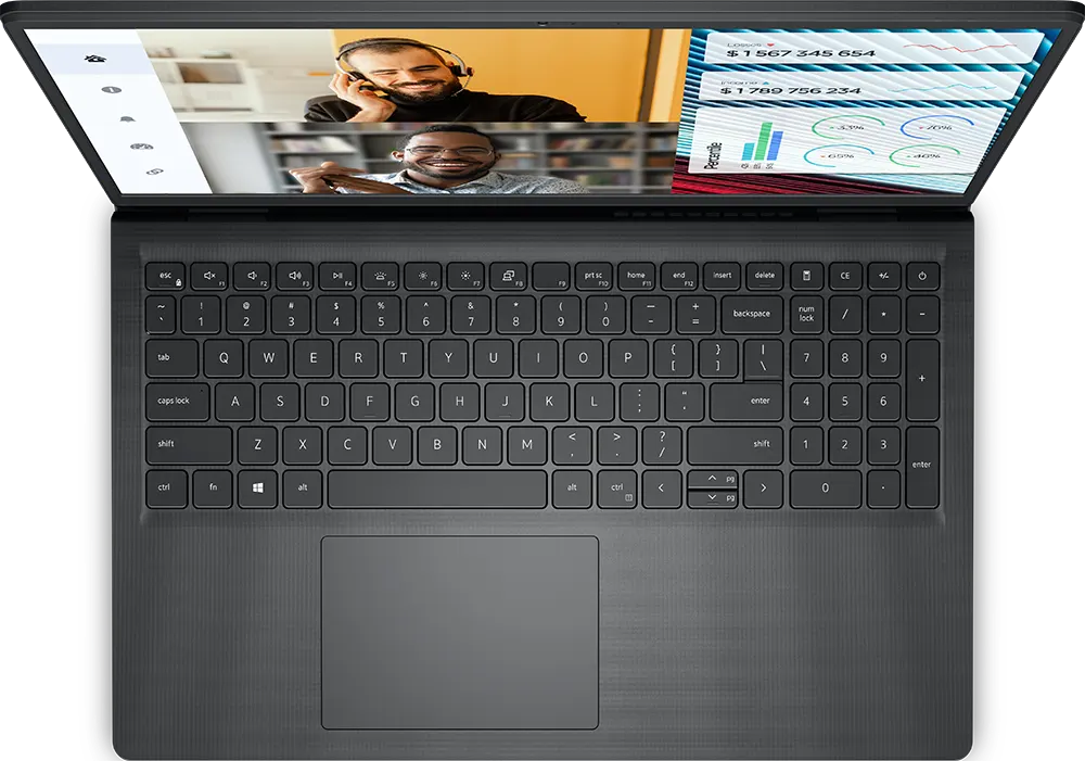 Dell Laptop Vostro 3520 , 12th Gen, Intel Core I7-1255U, 16GB RAM, 512GB SSD Hard Disk ,Intel HD  Integrated Graphics Card, 15.6 Inch FHD Display, DOS, Black