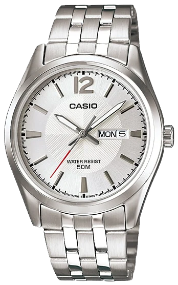 Casio Men's Watch, Round Dial , Silver Stainless Steel Strap, Silver, MTP-1335D-7AVDF