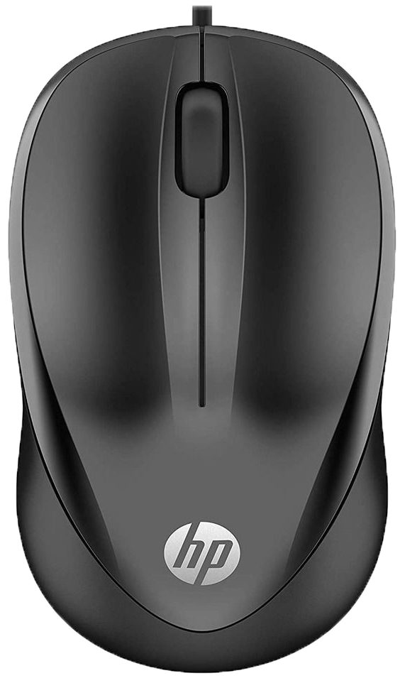 HP 1000 Wired Mouse , 1200 DPI ,  1.5m cord  , Black ,  MO975