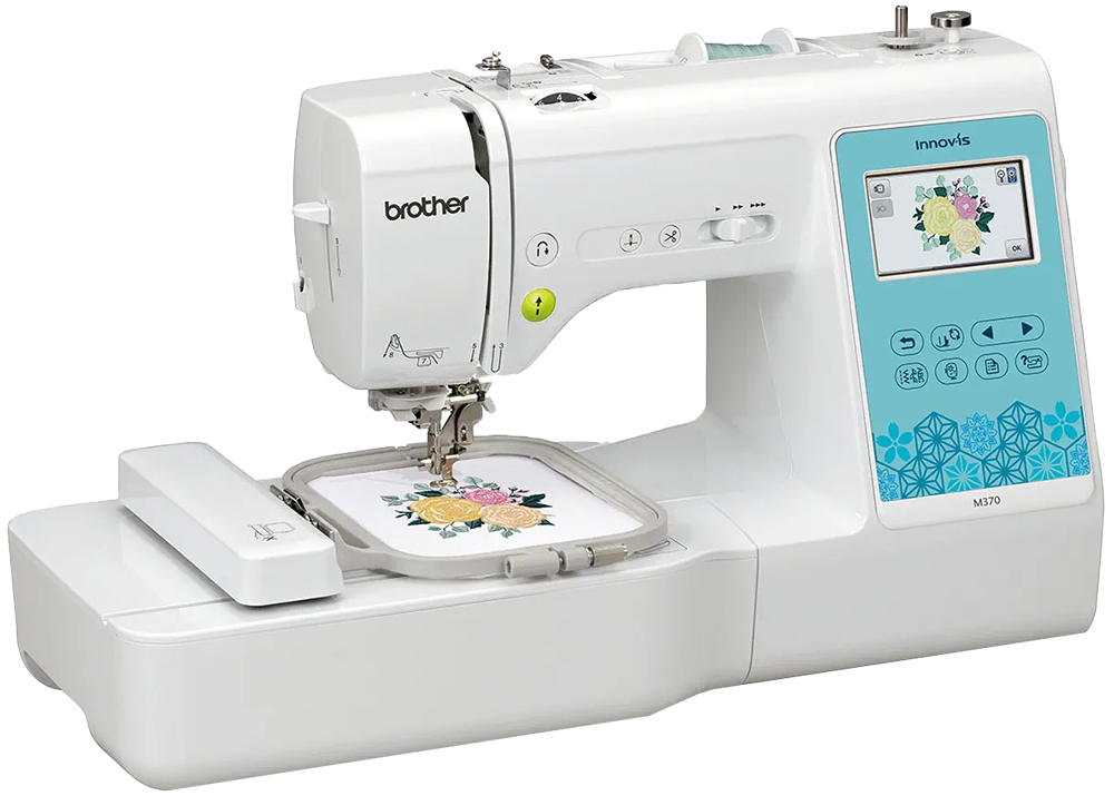 Brother Sewing Machine, Digital Display, White - Blue , M370