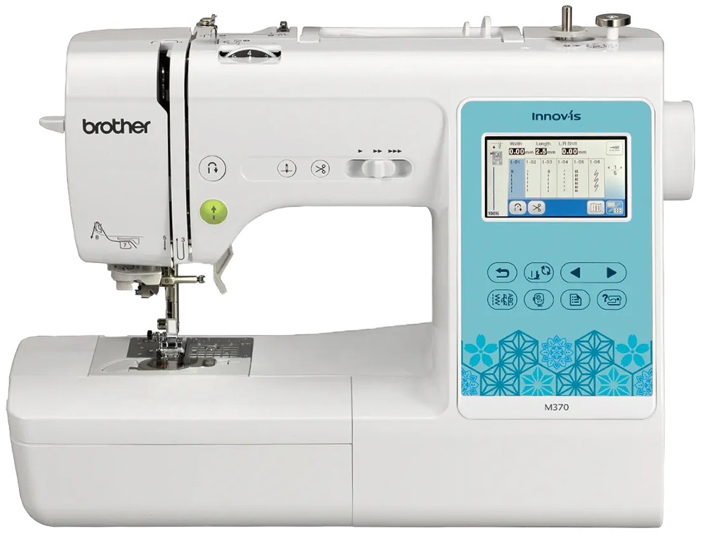 Brother Sewing Machine, Digital Display, White - Blue , M370