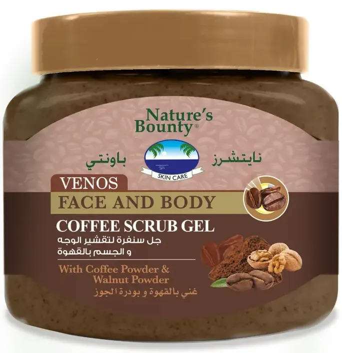 Nature's Bounty Venus Face And Body Scrub Gel with Coffee and Walnut Powder , 300 ml