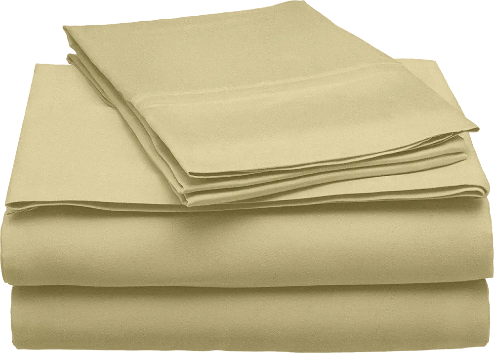 طقم ملاية سادة استيك ، مقاس 120 *200 سم، 2 قطعة ، بيج