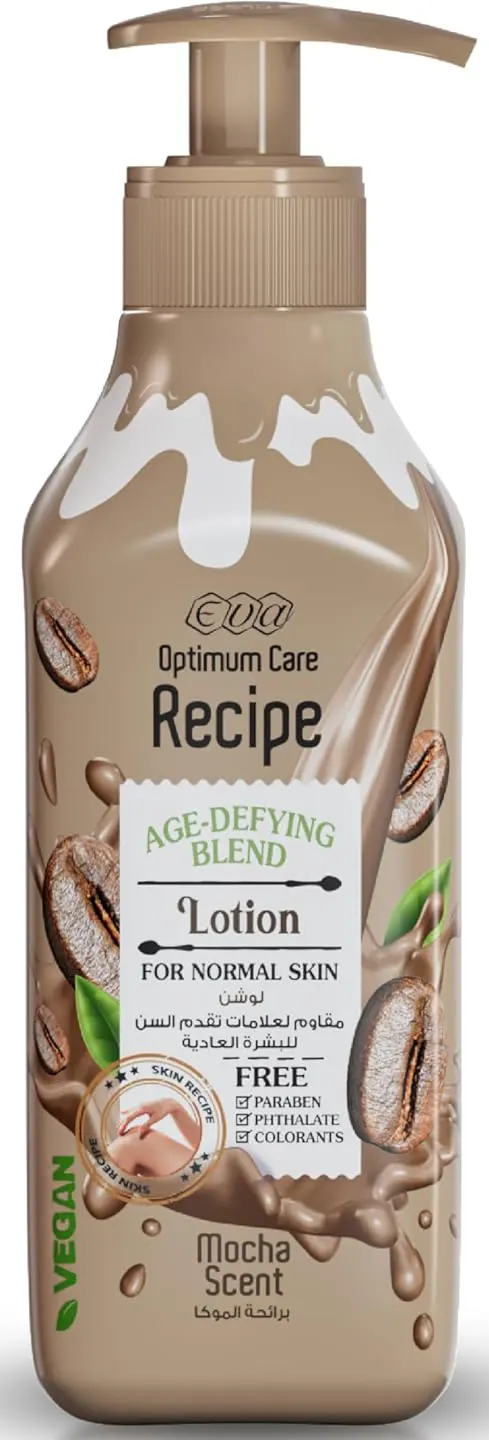 EVA OPTIMUM CARE RECIPE AGE DEFYING BLEND LOTION FOR NORMAL SKIN WITH MOCHA SCENT, 370ML