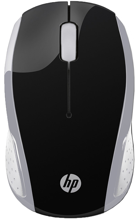 HP 200 Wireless Mouse , 1600 DPI , 3 Buttons , 6 Month Warranty , Black - Silver , MO051 - 2HU84AA#ABB