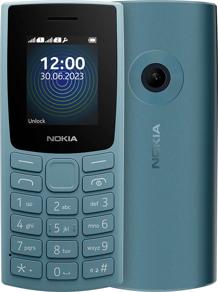 Nokia 110 (2023) Dual SIM Mobile, 4MB Internal Memory, 4MB RAM, 2G Network, Cloudy Blue