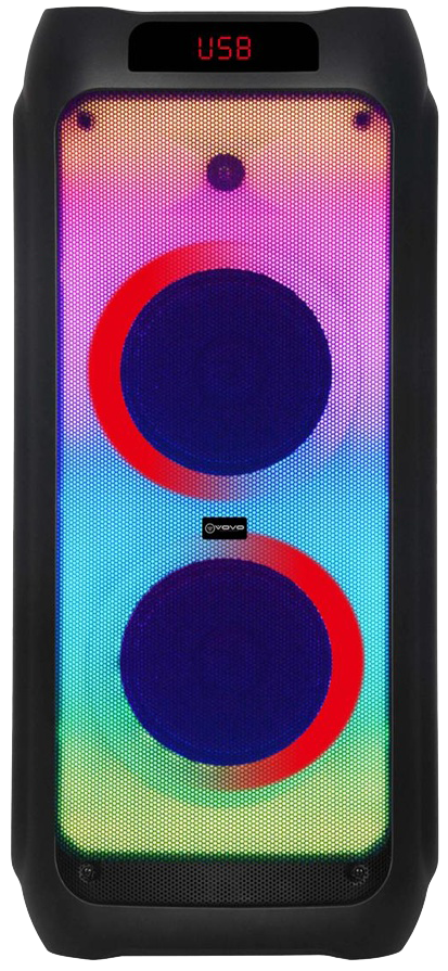 سماعة VOVO أر جي بي بارتي سبيكر ، لاسلكية محمولة ، 8 أنش ، بلوتوث ، بطارية مزدوجة ، شاشة عرض ، أسود ، V-2860