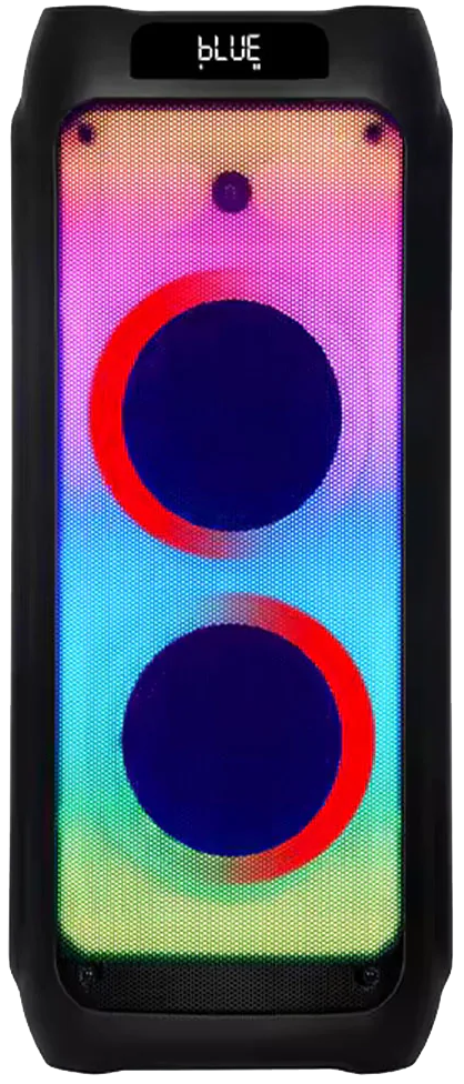 سماعة VOVO أر جي بي بارتي سبيكر ، لاسلكية محمولة ، 10 أنش ، بلوتوث ، بطارية مزدوجة ، شاشة عرض ، أسود ،  V-1165