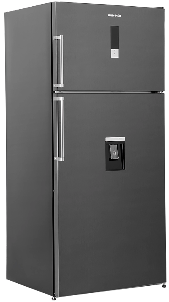 White Point No Frost Refrigerator, 582 Liters , 2 Doors , Digital Screen , Water Tap , Black , WPR643DWDVB