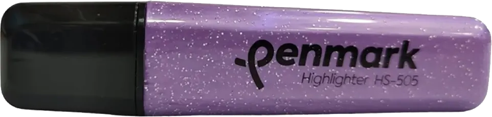 Penmark Turkish highlighter pen, glitter, cut tip, Purple