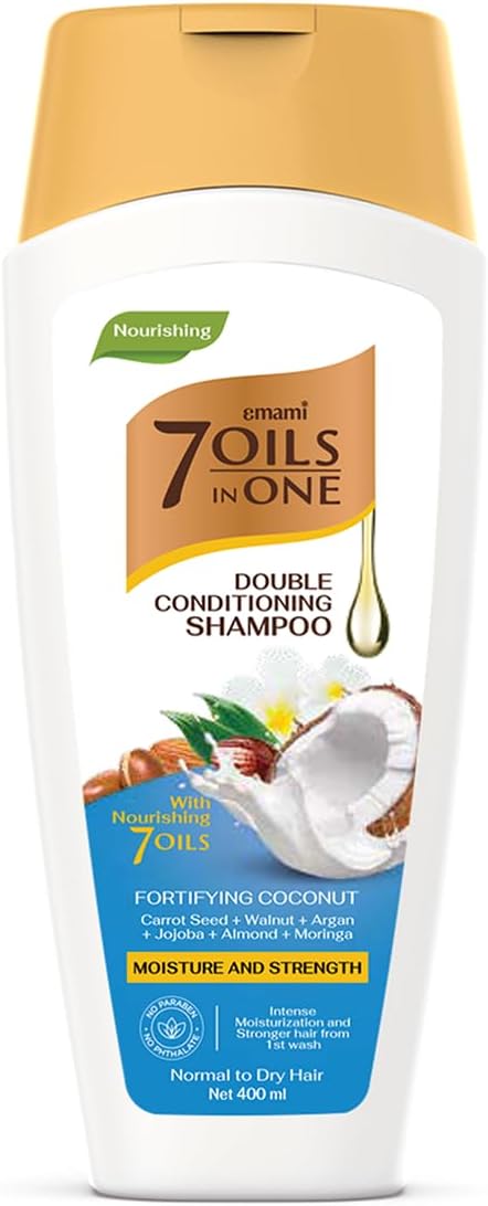 شامبو 7 زيوت في واحد بخلاصة جوزالهند يقوي ويرطب الشعر من امامى, 400 مل