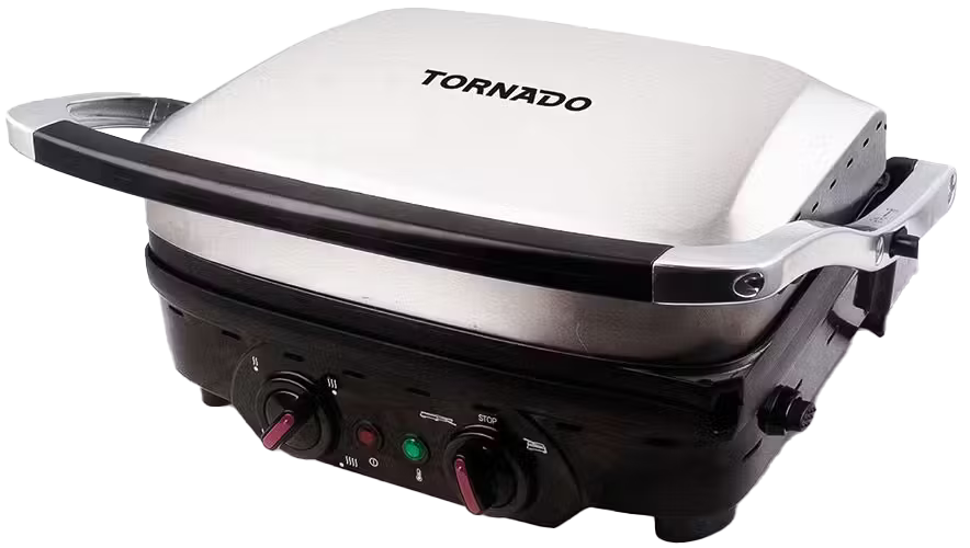 شواية كهربائية تورنيدو ، 1800 وات ، أسود × استانلس ، TCOOK-1800