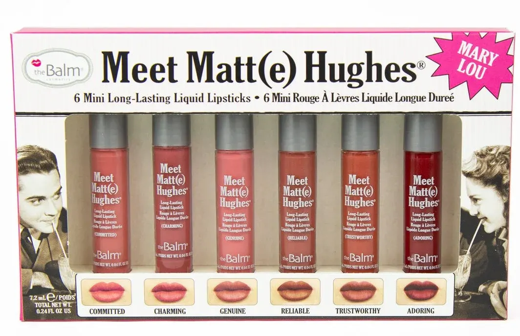 THE BALM 6 MINI LIQUID LIPSTICKS, 13