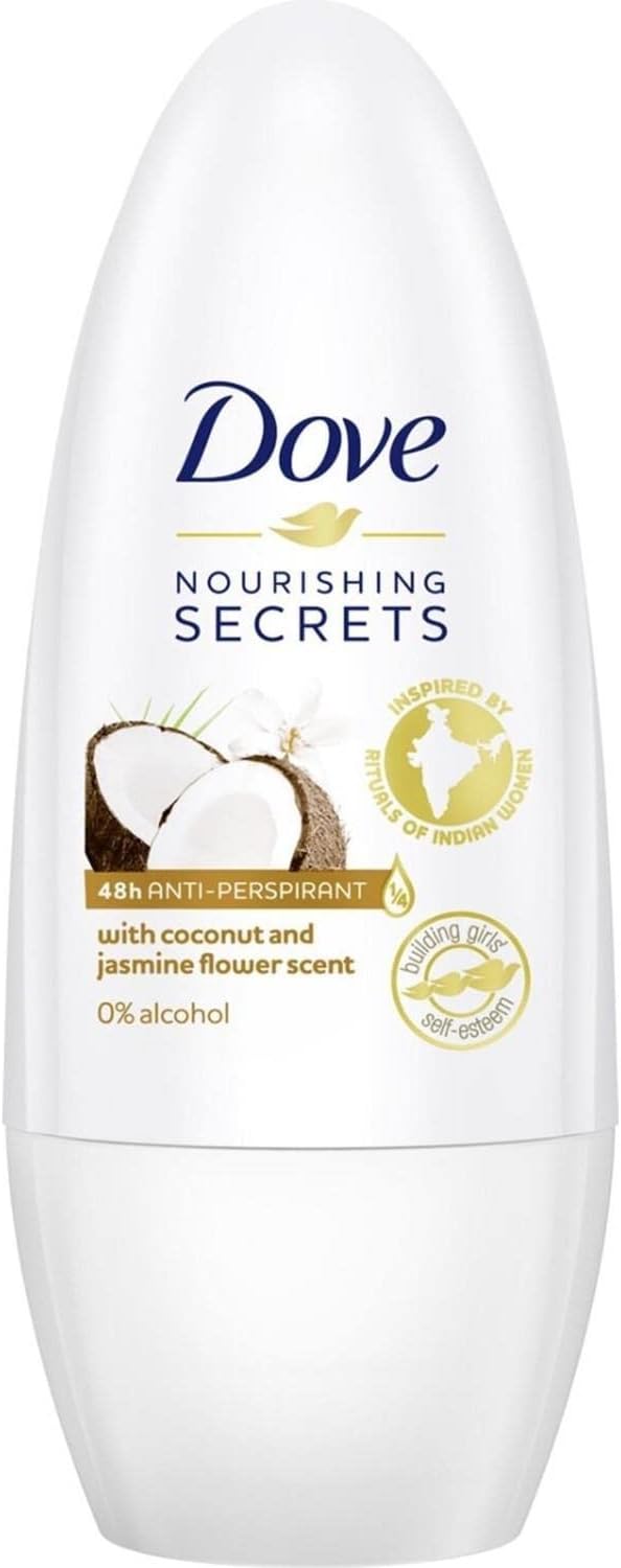 Dove Nourishing Secrets 48H Anti-Perspirant Roll-on With Coconut & Jasmine Flower Scent, 50 ML