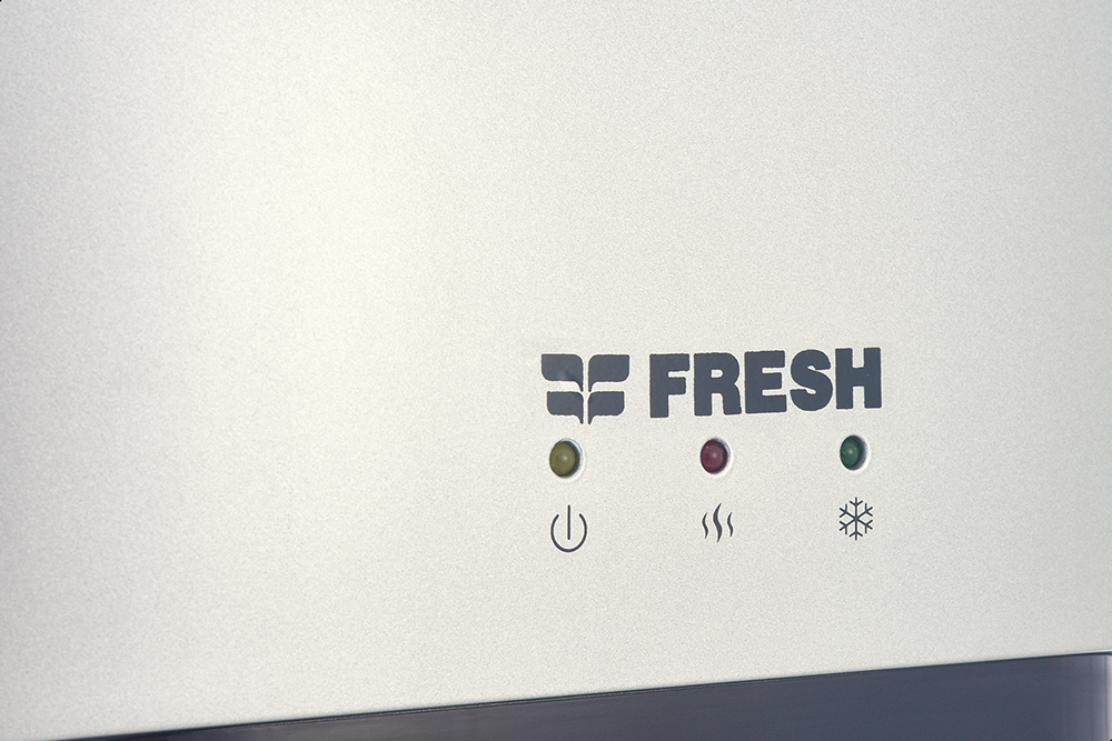 Fresh Water Dispenser , 3 Taps (Hot + Cold + Normal ), Top Loading , Built-in Refrigerator , Silver , FW-16BRS