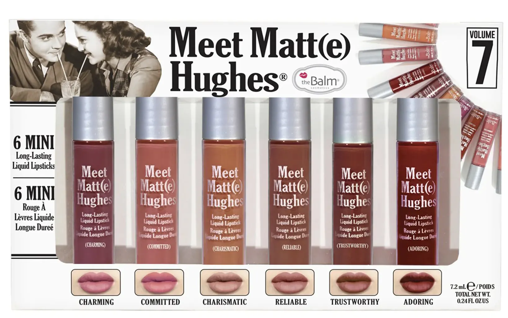 مجموعة احمر شفاه ذا بالم سائل ميني 6 الوان، فوليوم 7