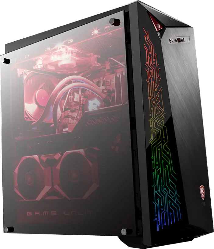 MSI Infinite X Plus Gaming Desktop PC Intel I7-9700KF 3.6GHZ, 16GB RAM, 512GB SSD+1TB HDD Hard Disk, RTX 2070 VENTUS 8GB Graphics Card, Window 10 Home, Black