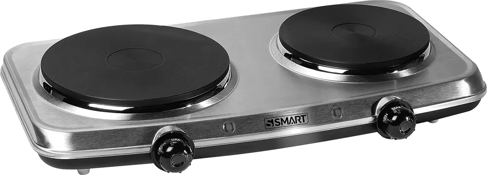 بوتاجاز مسطح كهرباء سمارت، 2 عين، 2500 وات، فضي، SHP020T