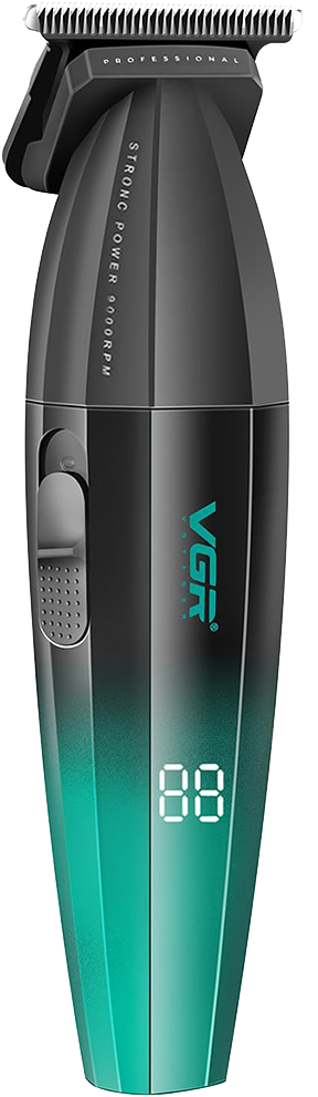 VGR Men's Electric Hair and Beard Trimmer , LED Display , Rechargeable , Black , V-906