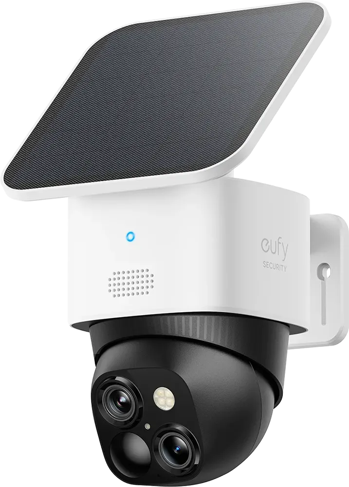 Wireless Outdoor Security Camera Eufy SoloCam S320 with Dual Lens, 3K Resolution, 8GB Memory, White, T81703W1