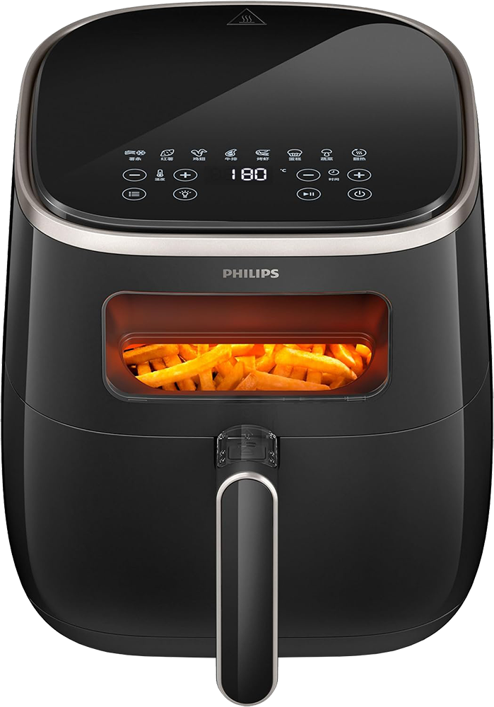 قلاية هوائية فيليبس، 1700 وات، 5.6 لتر، شاشة ديجيتال تاتش، أسود، ضمان شهر، XL HD9257-80