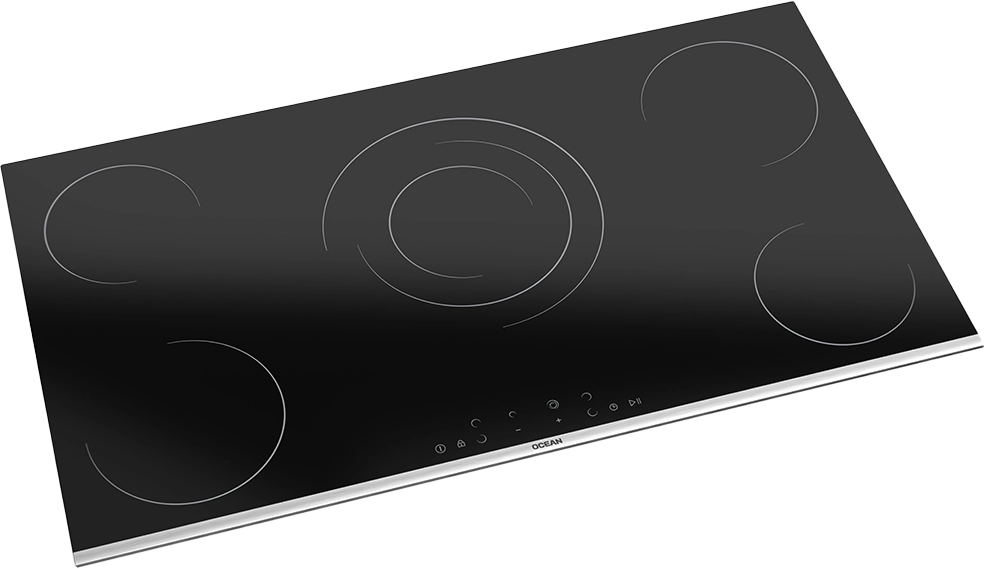 Ocean Vitroceramic Built-in Hob , 90 cm , 5 Burners , Electric , Touch Control , Black , OVHVR9401HNTC