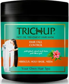 ماسك الزيت الساخن المعالج للشعر لمنع تساقط الشعر بالريحان من تريشوب، 450 مل